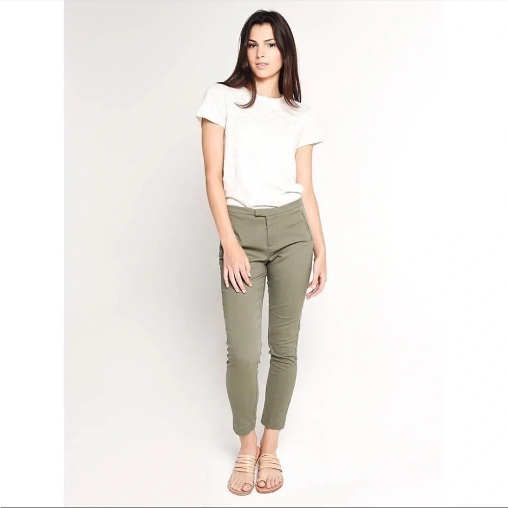 ATM Enzyme Wash Slim Pants Size 6 Faded Sage